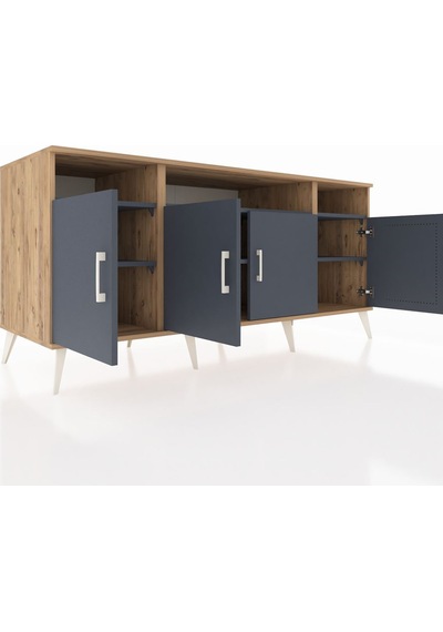 Kronos Konsol 6 Raflı 4 Kapaklı 176x59x83 Çam-antrasit/antrasit Antrasit/antrasit Kronos Konsol 6 Raflı 4 Kapaklı 176x59x83 Çam-antrasit/antrasit Antrasit/antrasit