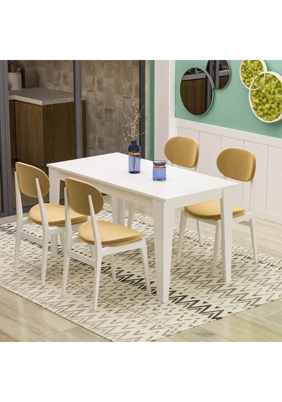 Şimal Yemek Masası 120x72 Beyaz