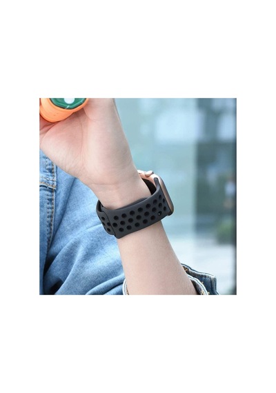 Apple Watch Uyumluseries 8 41mm Kordon, Silicone Sport Band Acem Mavisi