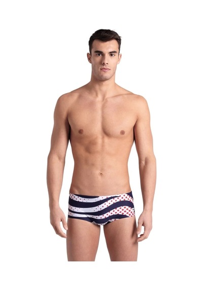 Men's Arena Multı Strıpes Swım Low Waıst Short Navy Multı Çok Renkli