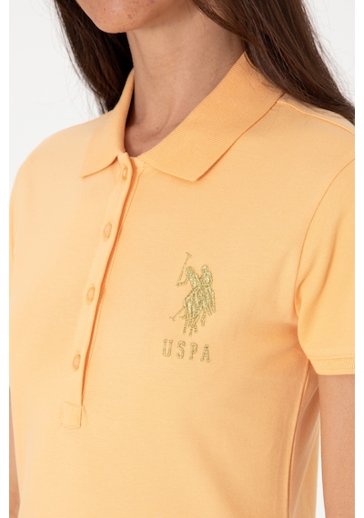 U.S. Polo Assn. Kadın Kavun Polo Yaka Mini Boy Örme Elbise 50297457-VR202