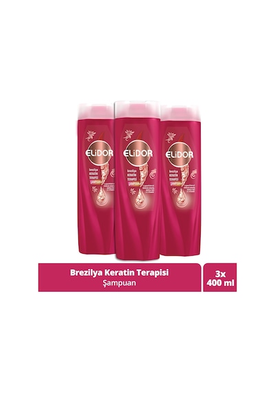 Elidor Brezilya Keratin Terapisi Şampuan 3 x 400 ML