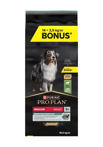 Orta Irk Yetişkin Kuru Köpek Maması Kuzu Etli 14+2.5 Kg