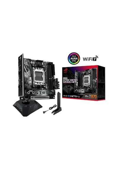 Asus Rog Strıx X870-ı Gamıng Wıfı, 2xddr5, 2xm.2, Hdmı, Dp, Type-c, Wi-fi 7, Bluetooth V5.4, Mini Itx, Am5 Soket Gamıng Anakart 54740928