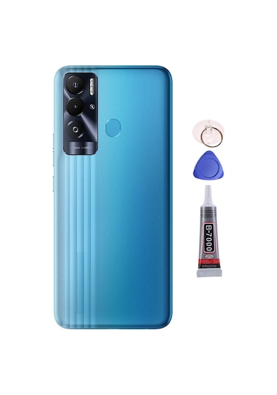 Tecno Tecno Pova Neo Le6h Mavi Arka Kapak Batarya Kapağı Pil Kapağı Yapışkan Ve Sökme Aparatıyla Beraber Full Set Mavi