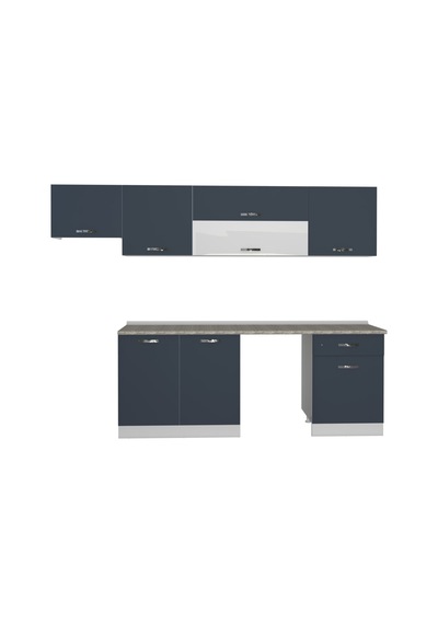 Decoraktiv Elite 280y Mdf Hazır Mutfak Dolabı - Tezgah Dahil - Antrasit