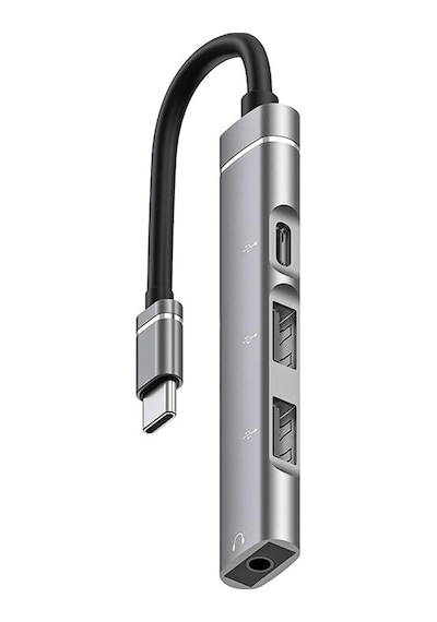 Type C + 3.5mm Jack + Usb Girişli Port Çoğaltıcı Hub Otg - Fc484