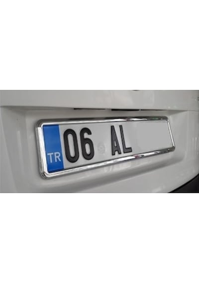 Yeni Nesil Krom Plakalık 2 Adet Nikelajlı Plaka Çerçevesi Consept 228108659