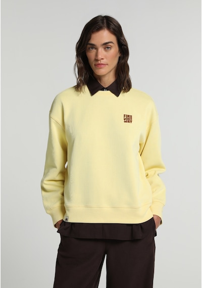 Colin's Colins Regular Fit Yuvarlak Yaka Baskılı Kadın Sari Sweatshirt Cl1082196 Q1.v2 Ylw Sarı