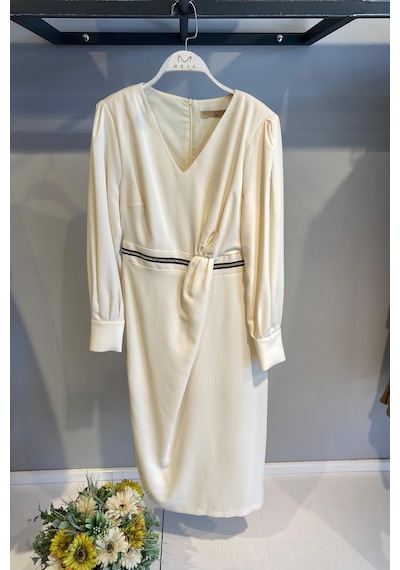 Sidsgn5920 Sidesign Elbise Ekru