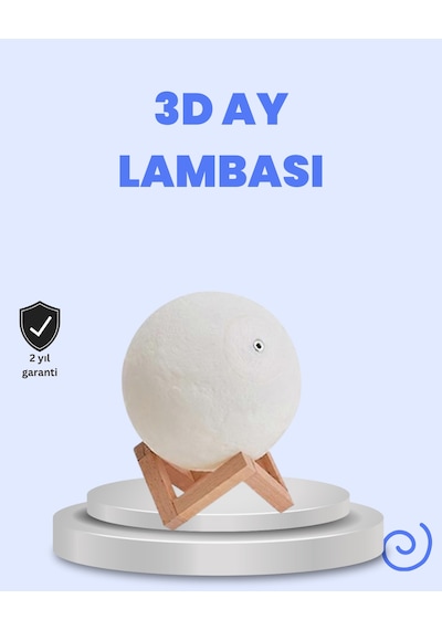 Rgb Modlu 16 Renkli Ay Gece Lambası 3d Baskı