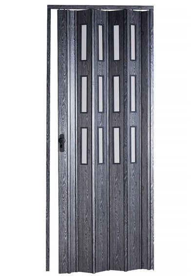 Sarpaş Katlanır Akordiyon Pvc Kapı-Camlı-Karaağaç 12 Mm