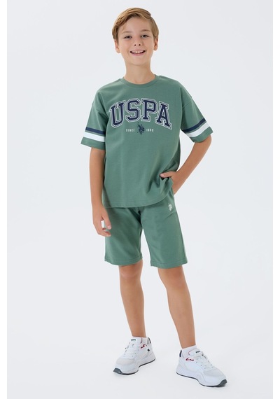 U.s. Polo Assn. Erkek Çocuk Yeşil Bermuda Takım Us2433-c-v4 Yeşil