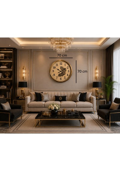 Prestij Gold 70 X 70 Cm Çarklı Duvar Saati