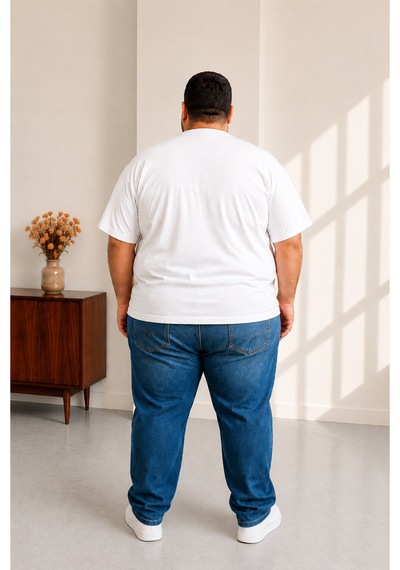 Sngl Tekstil Erkek Büyük Beden Kısa Kollu Ay Yıldızlı Tişört 3xl 4xl 5xl 6xl 7xl 8xl 9xl Beyaz