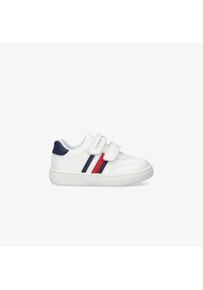 Tommy Hilfiger Flag And Hook Loop Çocuk Beyaz Sneaker T1x9-33839-1355x336 Beyaz