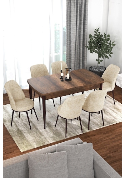 Canisa Kor Serisi 70x114 Açılabilir Mutfak Masası Takımı Barok Desen Masa 6 Krem Sandalye Masa Barok Sandalyeler Krem Canisa Kor Serisi 70x114 Açılabilir Mutfak Masası Takımı Barok Desen Masa 6 Krem Sandalye Masa Barok Sandalyeler Krem
