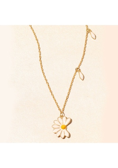 Papatya Kolye 718941 Gold Gümüş