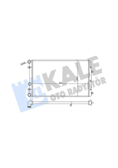 Kale 356935 Motor Su Radyatörü - Seat Cordoba 2002-2009 1.4 Tdi Dizel 6q0121253m - 6q0121253l - 6q0121253r - 6q0121253q - 6qe121253a