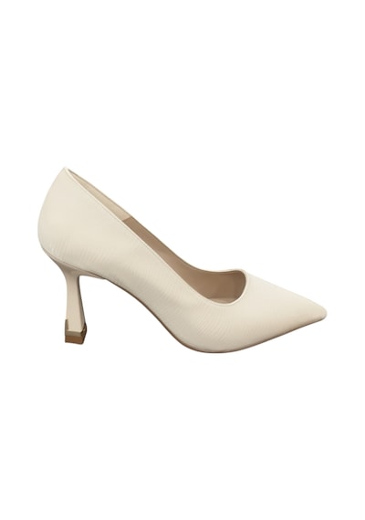 Ventes 8357707z Baskılı 8 Cm Kadeh Topuk Günlük Şık Kadın Stiletto Ayakkabı Bej