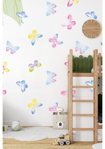Güzel Kelebekler Temalı 20 Parça Çocuk Ve Bebek Odası Dekoratif Duvar Sticker Seti