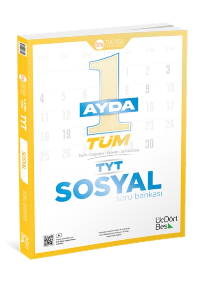 345 Tyt 1 Ayda Tüm Sosyal Soru Bankası Tarih-coğrafya-felsele-din