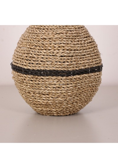 Garlıc Rafya Vazo - Saksı 22x42 Cm Bej
