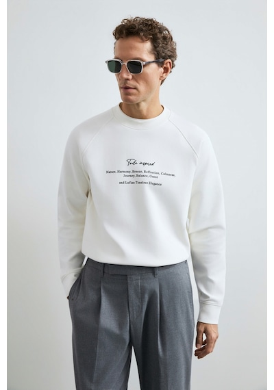 Lufian Cole Erkek Sweatshirt Kırık Beyaz Kırık Beyaz 112030199100510