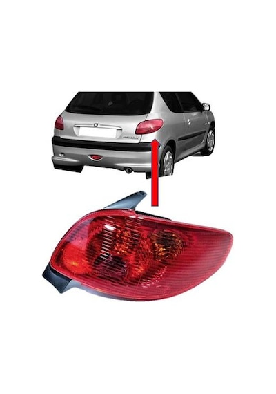 Peugeot 206 hb Sag / Sol Arka Far Stop Lambası Takımı 2003-2011