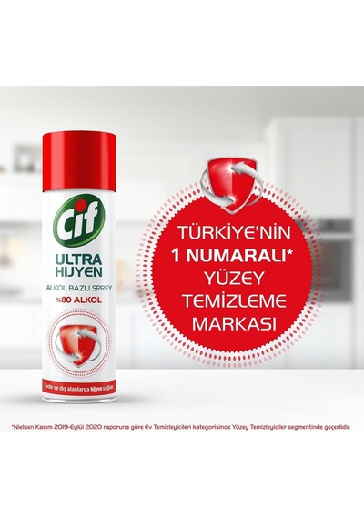 Cif Ultra Hijyen Sprey 400 Ml X4