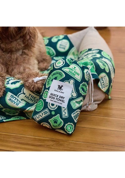 Dock And Bay Köpek Havlusu Design M Dog And Bay Club Yeşil