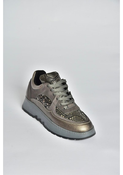 Fox Shoes V820720309 Gri Kalın Tabanlı Spor Ayakkabı Sneakers Gri