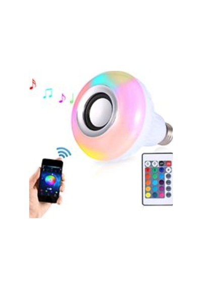 Bluetooth Hoparlör Akıllı Led Ampül Lamba Çok Renkli