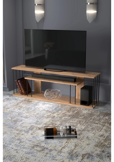 Gzd Plus Tv Ünitesi Kahverengi Çam Çok Renkli