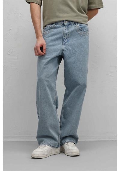 Vamos Relaxed Fıt Jean V100-08 Açık Mavi Melanj