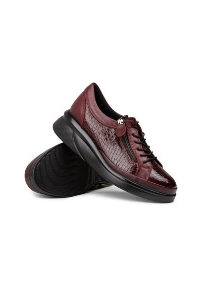 Deery Kadın Hakiki Deri Bordo Dolgu Topuk Günlük Ayakkabı - N0311zbrde01 Bordo