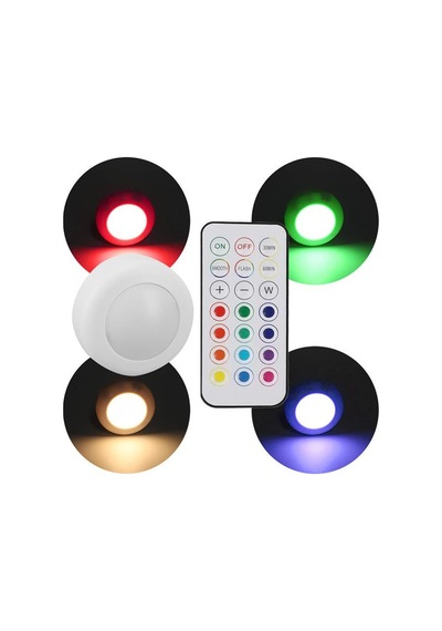 Pm-27186 Led Mobilya Merdiven Pilli Aydınlatma 3m Yapışkanlı Kumandalı Rgb + 4000k 8 Li Paket Beyaz