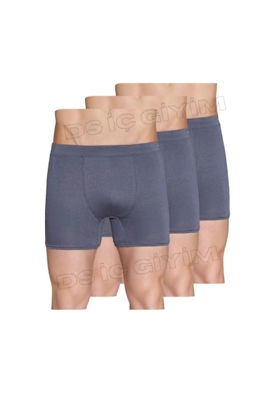 Berrak 4434 Erkek Likralı Micro Modal Boxer 3 Adet Füme