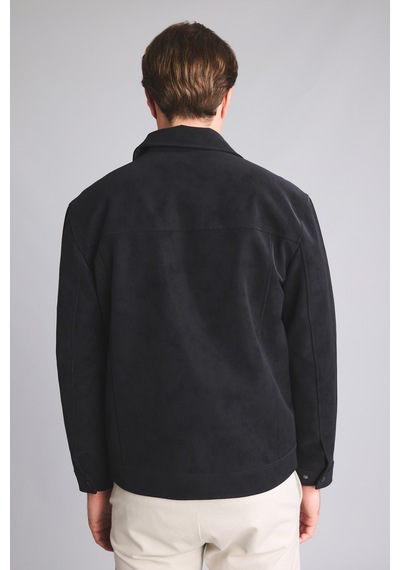 Defacto Süet Görünümlü Regular Fit Gömlek Yaka Mont H2183ax26aunv86 Lacivert-nv86
