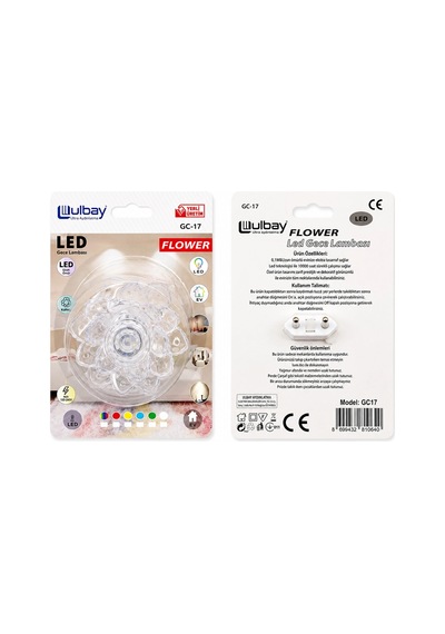 10 Adet Kozalak Led Gece Lambası Gc-17 5468 Renkli