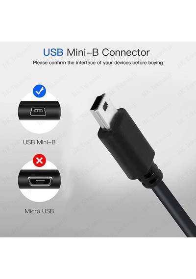 Mini Usb V3 5 Pin Otg Kablosu Usb Dişi Mini Usb Erkek