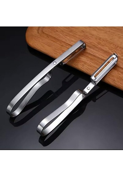 Mucit Home Gümüş Yan Soyacak Patates Sebze Soyacağı Paslanmaz Çelik Ergonomik Pratik Soyma Aparatı Diğer