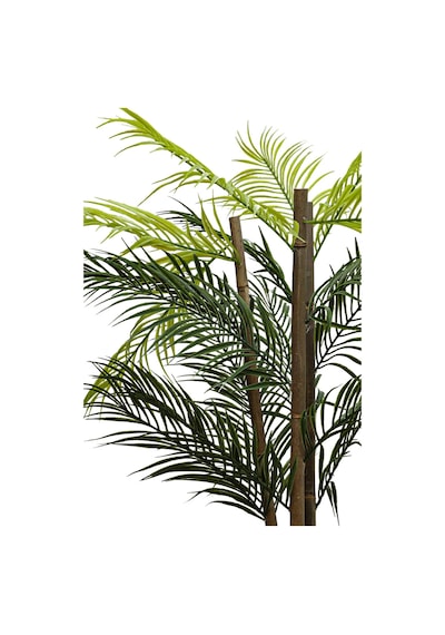 Cihan Çiçekçilik Bambu Çikas 120 Cm Yapay Ağaç 12x12 Metal Saksı Beyaz- Yeşil