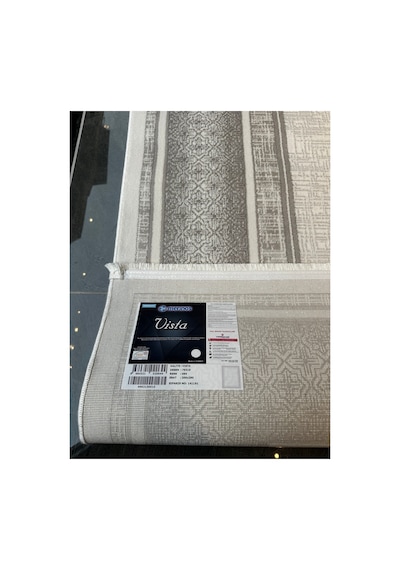 Merinos Vista Gri Çerçeveli %100 Akrilik Yumuşak Dokulu Salon Oturma Odası Halısı 79319-95