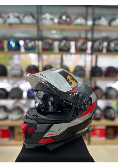 Sway Sw 865 Titan Black White Red Full Face Kapalı Motosiklet Kask Gri - Kırmızı - Siyah Sway Sw 865 Titan Black White Red Full Face Kapalı Motosiklet Kask Gri - Kırmızı - Siyah