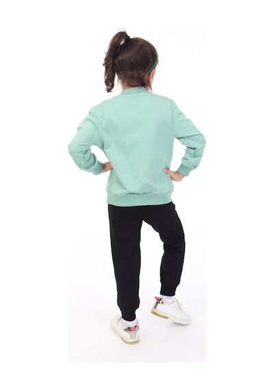 Toontoy Kids Toontoy Kız Çocuk 3lü Baskılı Eşofman Takım Yeşil