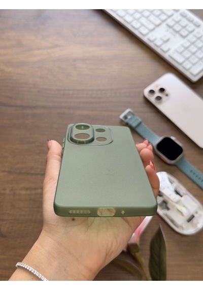 Redmi Note 13 Pro 4g Uyumlu Süper İnce Mat Ultra Thin Silikon Kılıf Yeşil