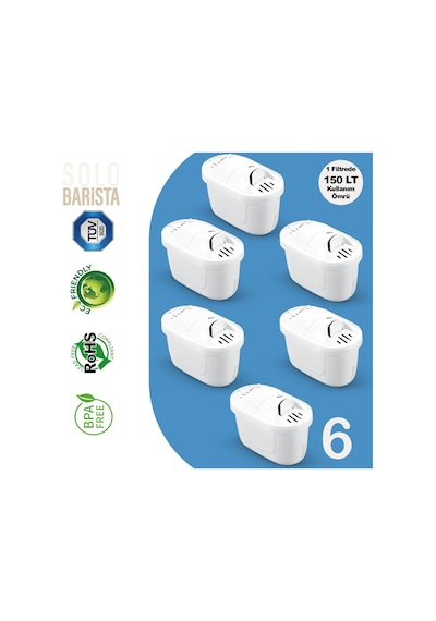 Brita Maxtra+ Pro Uyumlu Purepro Su Arıtma Surahi Filtresi 6 Adet