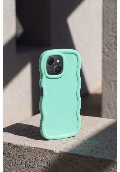 Tecno Spark 40c / Pop 10 Pro Uyumlu Dalgalı Tasarım Kamera Korumalı Mat Silikon Telefon Kılıfı-54223 Yeşil