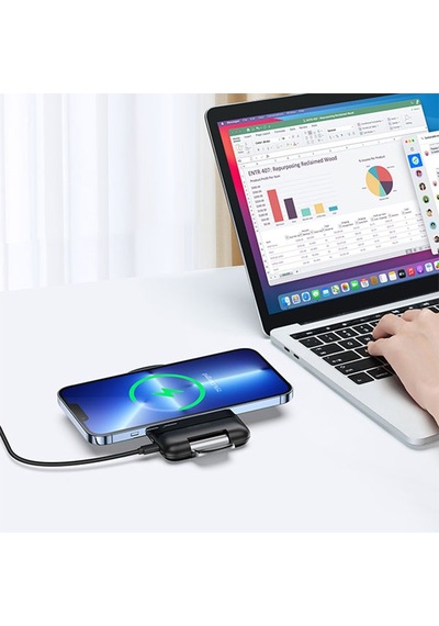 Duzzona W2 Katlanır Standlı 15W Hızlı Şarj Wireless Kablosuz Şar